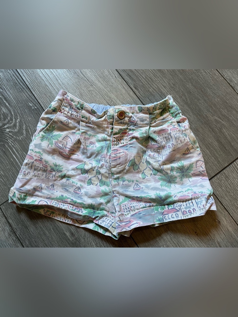 Mini Boden Mediterranean-inspired Cotton Blend Chino Shorts Size 6